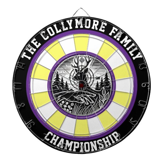 鹿威厳のあるの芸術作品 ダーツボード (正面)