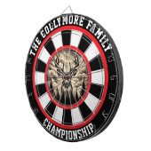 鹿威厳のあるインフォレストアートデザイン ダーツボード (正面右)