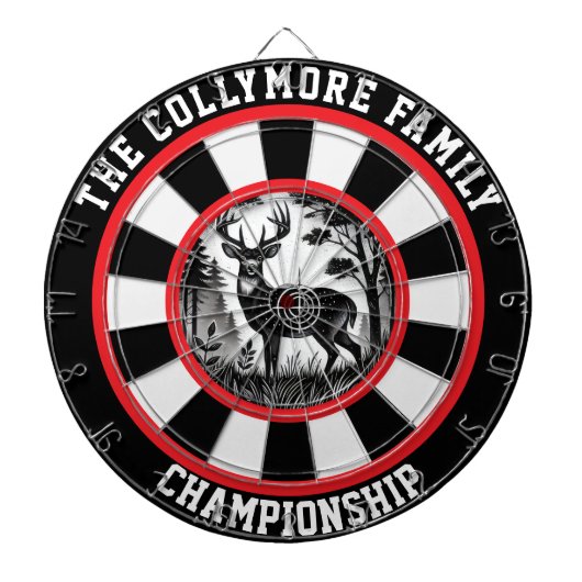 鹿威厳のあるインフォレストデザイン ダーツボード (正面)