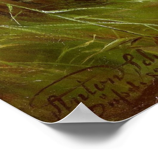 鹿威厳のある鹿 ポスター (角)