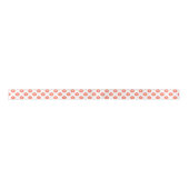 鹿子PUWNスポット柄サーモンピンク サテンリボン (正面)