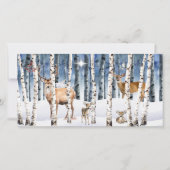 鹿家族ウィンターウッズクリスマスカード シーズンカード (正面)