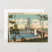 鹿島、セジウィック、メイン、ブリッジ ポストカード (正面/裏面)