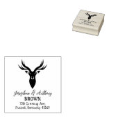 鹿差出人住所ファミリー ラバースタンプ (押印)