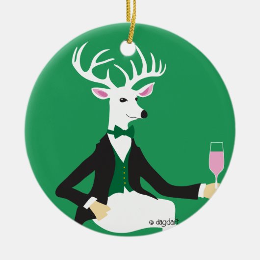 鹿応援セラミックスオーナメント セラミックオーナメント (正面)