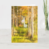 鹿恋しく思と一緒にサマーキャンプのカードに カード (正面)