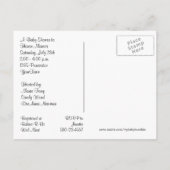 鹿招待状葉書つきベビーシャワー インビテーションポストカード (裏面)