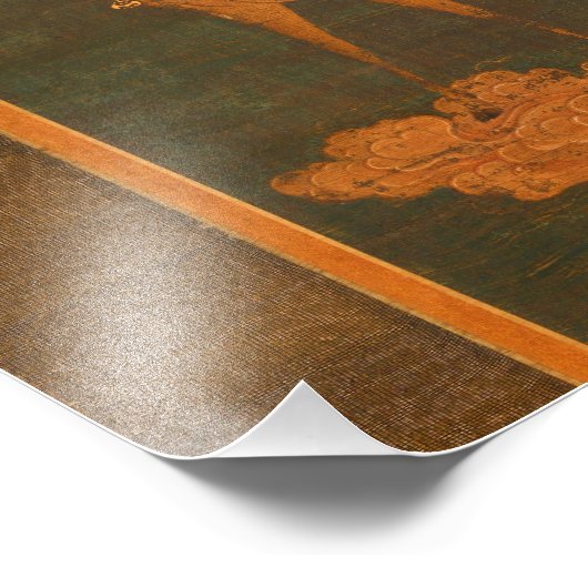 鹿日本の曼荼羅神道ヴィンテージ美術 フォトプリント (角)