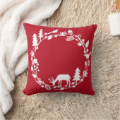 鹿林サークルウィンターホリデー クッション (ブランケット)