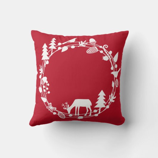 鹿林サークルウィンターホリデー クッション (裏面)