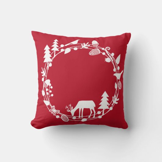 鹿林サークルウィンターホリデー クッション (正面)