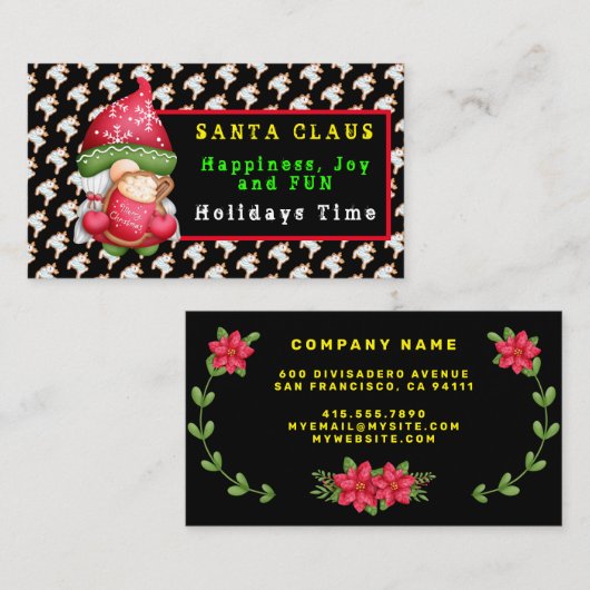 鹿格言カスタマイズカラーと文字 名刺 (正面/裏面)