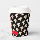 鹿格言カスタマイズカラーと文字 紙コップ (左)