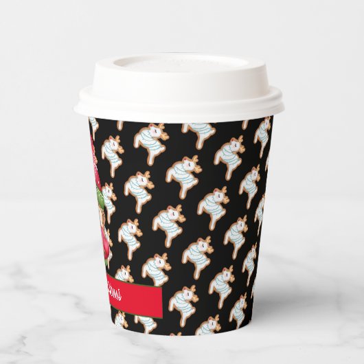 鹿格言カスタマイズカラーと文字 紙コップ (左)