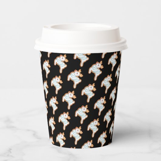 鹿格言カスタマイズカラーと文字 紙コップ (裏面)