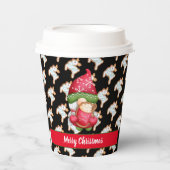 鹿格言カスタマイズカラーと文字 紙コップ (正面)