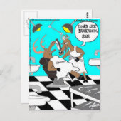 鹿歯科バック歯おもしろいカードTeeギフト ポストカード (正面/裏面)