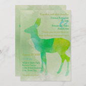 鹿水色 – 結婚式招待状 招待状 (正面/裏面)