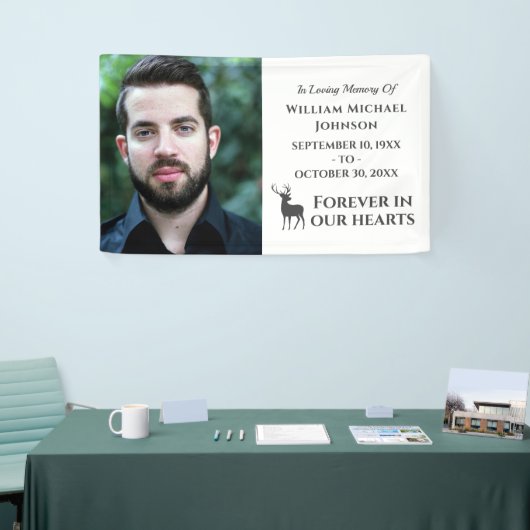 鹿永遠に我々のハートカスタム写真記念 横断幕 (トレードショー)