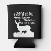 鹿狩りおもしろい引用文ホビースポーツ 缶クーラー (裏面)