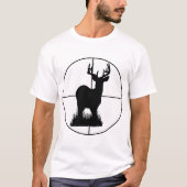 鹿狩りのターゲットシルエット Tシャツ (正面)