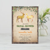 鹿狩りの結婚前お披露目パーティーの招待状 招待状 (スタンド正面)