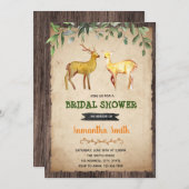 鹿狩りの結婚前お披露目パーティーの招待状 招待状 (正面/裏面)