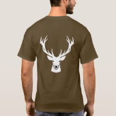 鹿狩りの週末予報 100% Tシャツ (裏面)