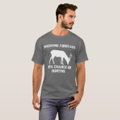 鹿狩りの週末予報 100% Tシャツ (正面フル)