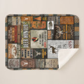 鹿狩りは狩人にクリスマスプレゼントを贈る シェルパブランケット (正面(横))