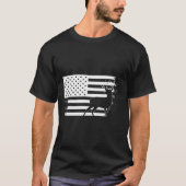 鹿狩りアメリカ国旗 Tシャツ (正面)