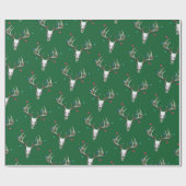鹿狩りクリスマスライト〔雄ジカの〕枝角ラッピング ラッピングペーパー (フラット)