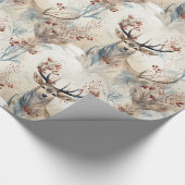 鹿狩りクリスマス〔雄ジカの〕枝角 ラッピングペーパー (角)