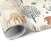 鹿狩りクリスマス〔雄ジカの〕枝角 ラッピングペーパー (ロールコーナー)