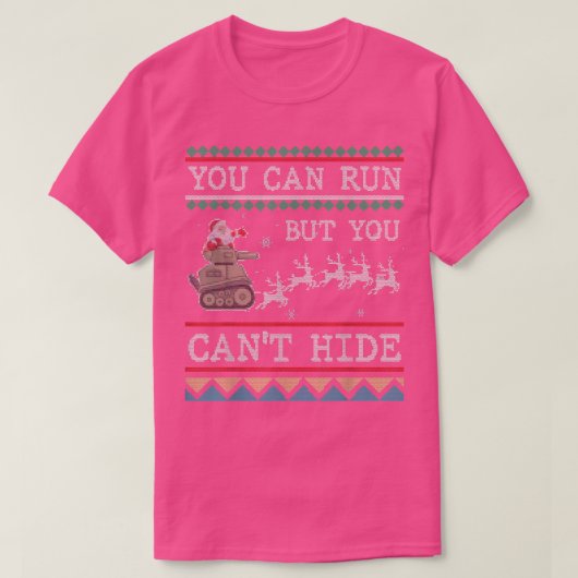 鹿狩りサンタハンター醜いクリスマス Tシャツ (デザイン正面)