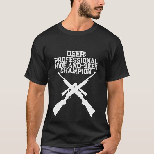 鹿狩りシャツ 隠れんぼチャンピオン Tシャツ (正面)