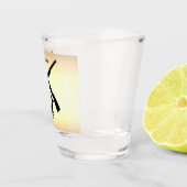 鹿狩りシルエットパーソナライズされた ショットグラス (右)