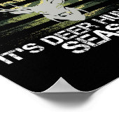 鹿狩りシーズンアメリカ国旗おもしろい鹿ハンテ ポスター (角)