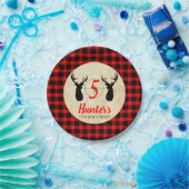 鹿狩りテーマバースデーパーティー ペーパープレート (パーティー)