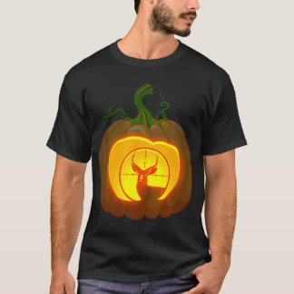 鹿狩りパンプキンハロウィンシャツ Tシャツ