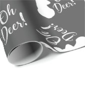 鹿狩りロッジベビーシャワー〔雄ジカの〕枝角ガールピンク ラッピングペーパー (ロールコーナー)