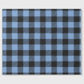 鹿狩りロッジベビーシャワー〔雄ジカの〕枝角ボーイブルー ラッピングペーパー (フラット)