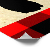 鹿狩りロッジ誕生日テーマパーティーポスター ポスター (角)