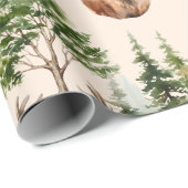 鹿狩りワイルドライフ素朴ホリディクリスマス ラッピングペーパー (ロールコーナー)