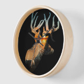 鹿狩り時計ホワイトテールバック 壁時計 (傾斜)