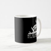 鹿狩り男性へシャツ女子おもしろいギフトハンター コーヒーマグカップ (正面右)