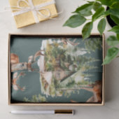 鹿狩り素朴ホリデークリスマス 薄葉紙 (ギフト)