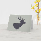 鹿狩り誕生日カード カード (黄色い花)