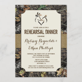 鹿狩り迷彩柄リハーサルディナー招待状 招待状