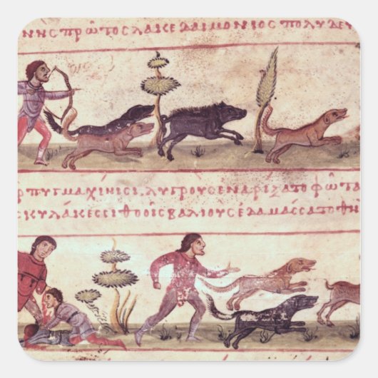 鹿狩り スクエアシール (正面)